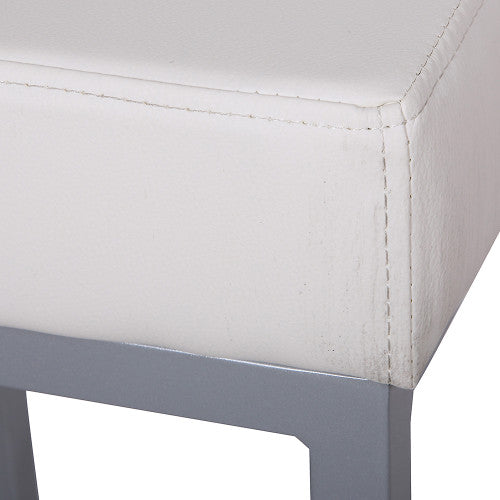 Cube Bar Stool White - Pair
