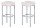 Cube Bar Stool White - Pair